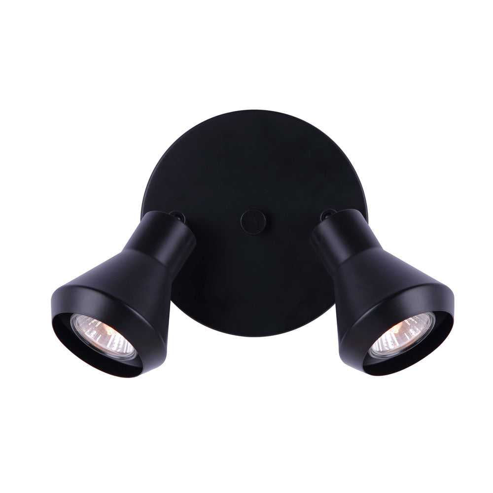 Byck Two Light Ceiling/Wall Mount in Black Canarm Canada