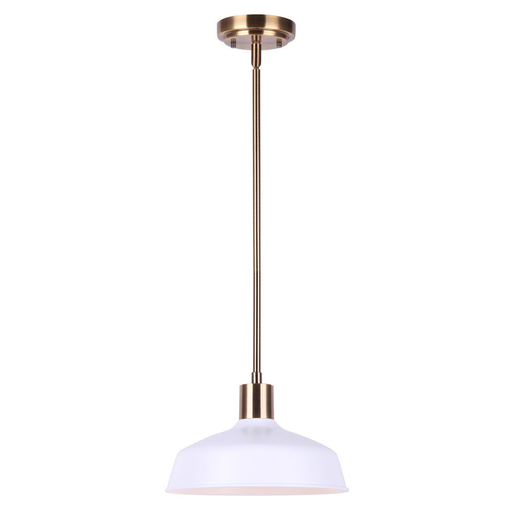 Bellow One Light Pendant in Gold And White - available from The Lighting Shoppe, trusted by Canadian homeowners