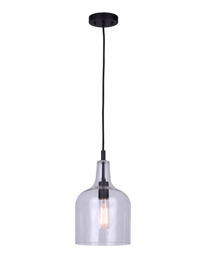 Keeva One Light Pendant in Black - available from The Lighting Shoppe, trusted by Canadian homeowners
