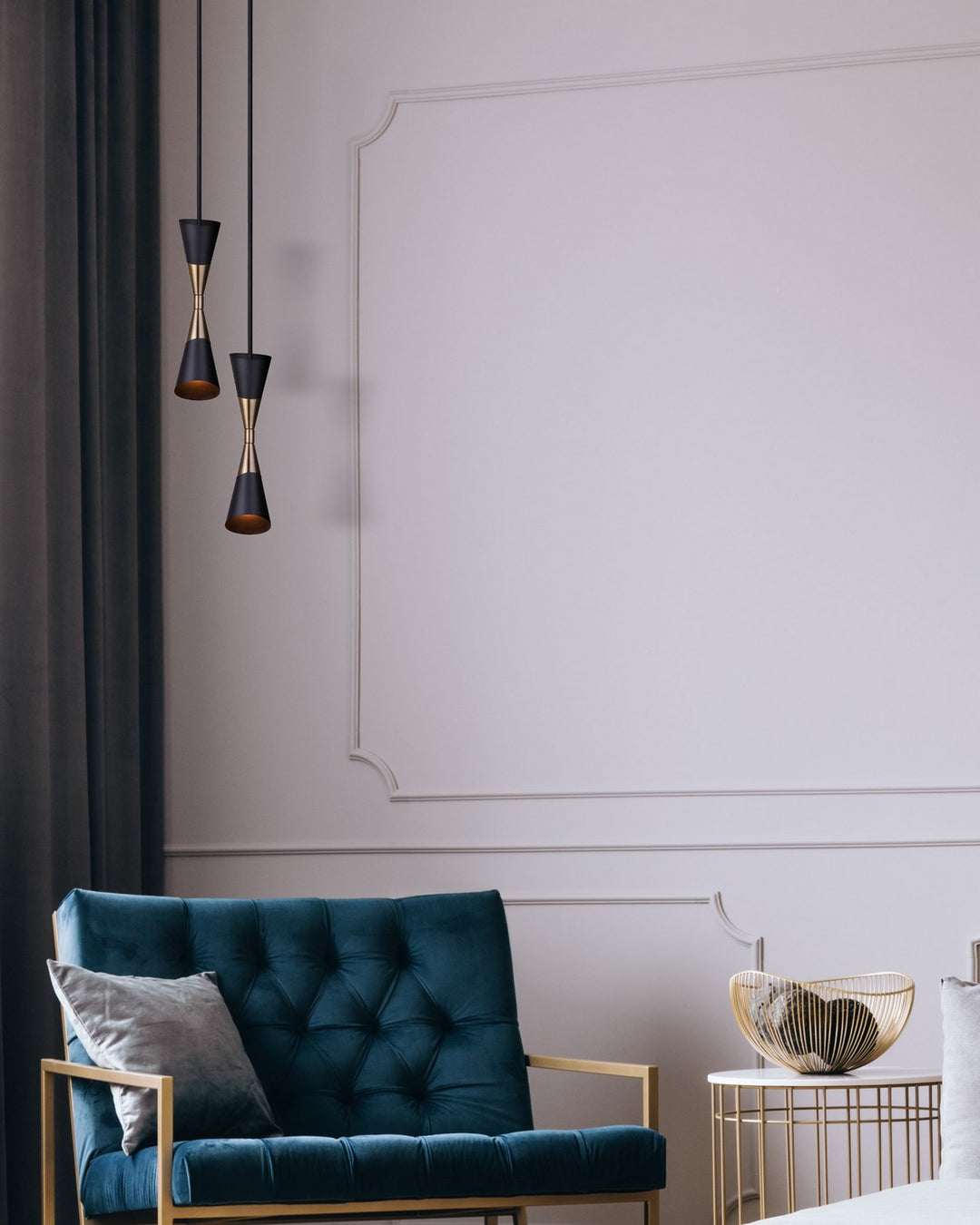Canarm Canada - IPL1073A01BKG - One Light Pendant - Emlen - Matte Black And Gold