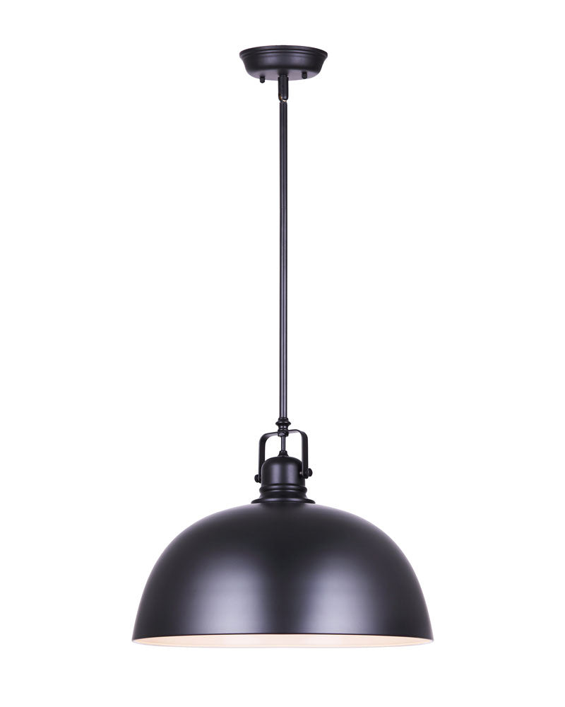 Polo One Light Pendant in Black - available from The Lighting Shoppe, trusted by Canadian homeowners