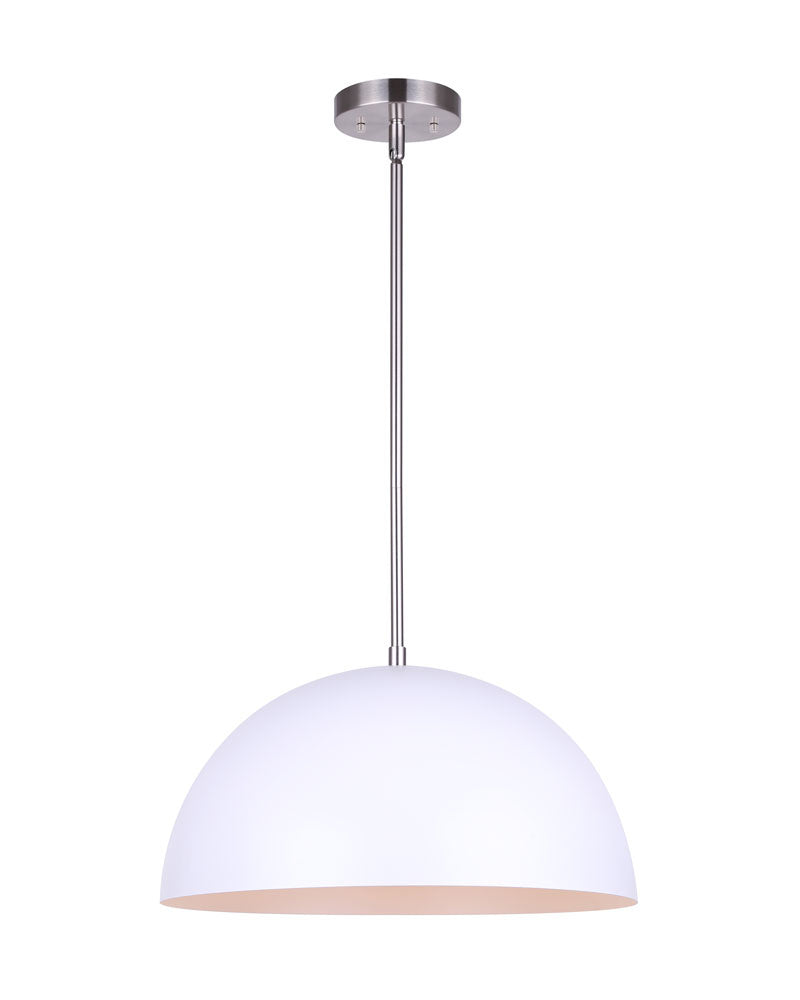 Sadie One Light Pendant in Brushed Nickel - available from The Lighting Shoppe, trusted by Canadian homeowners
