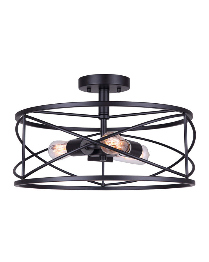 Canarm Canada - ISF1079A03BK - Three Light Semi Flush Mount - Malene ...