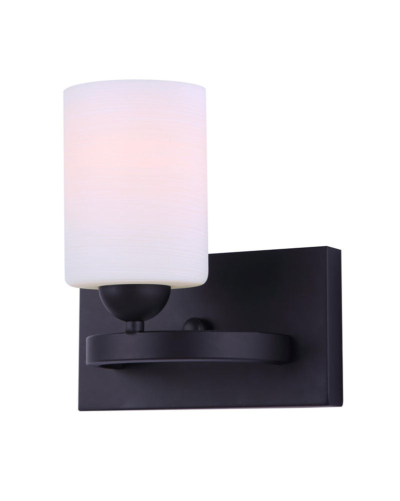 Hampton One Light Vanity in Black - available from The Lighting Shoppe, trusted by Canadian homeowners
