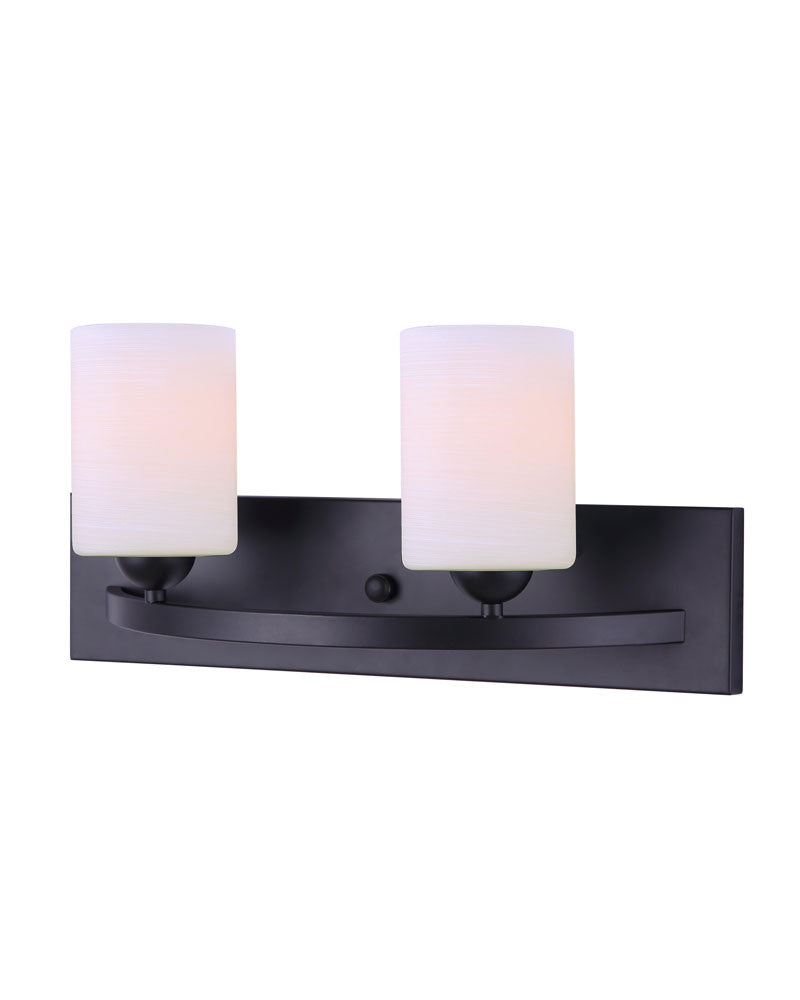 Hampton Two Light Vanity in Black - available from The Lighting Shoppe, trusted by Canadian homeowners