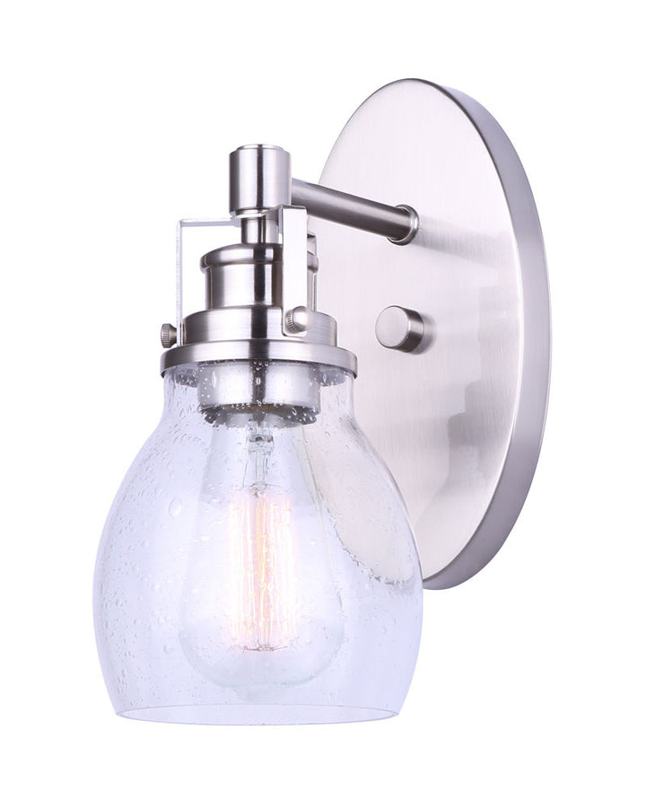 Carson One Light Vanity in Brushed Nickel - available from The Lighting Shoppe, trusted by Canadian homeowners