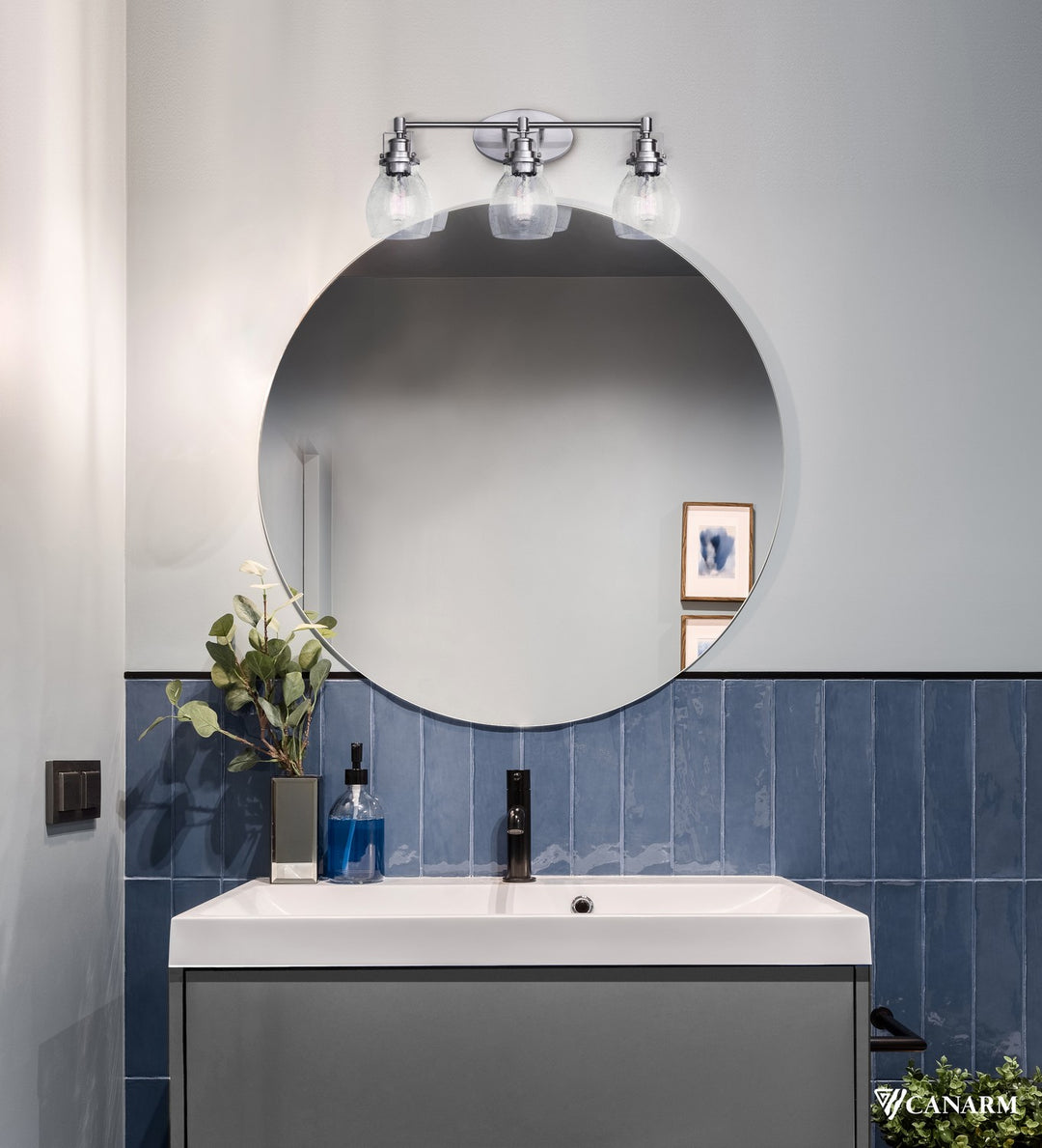 Canarm Canada - IVL705A03BN - Three Light Vanity - Carson - Brushed Nickel