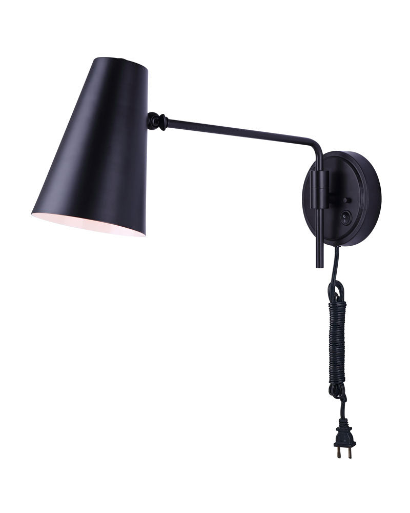 Orli One Light Wall Sconce in Black - available from The Lighting Shoppe, trusted by Canadian homeowners