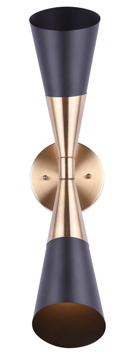Canarm Canada - IWF1073A02BKG - Two Light Wall Sconce - Emlen - Matte Black And Gold