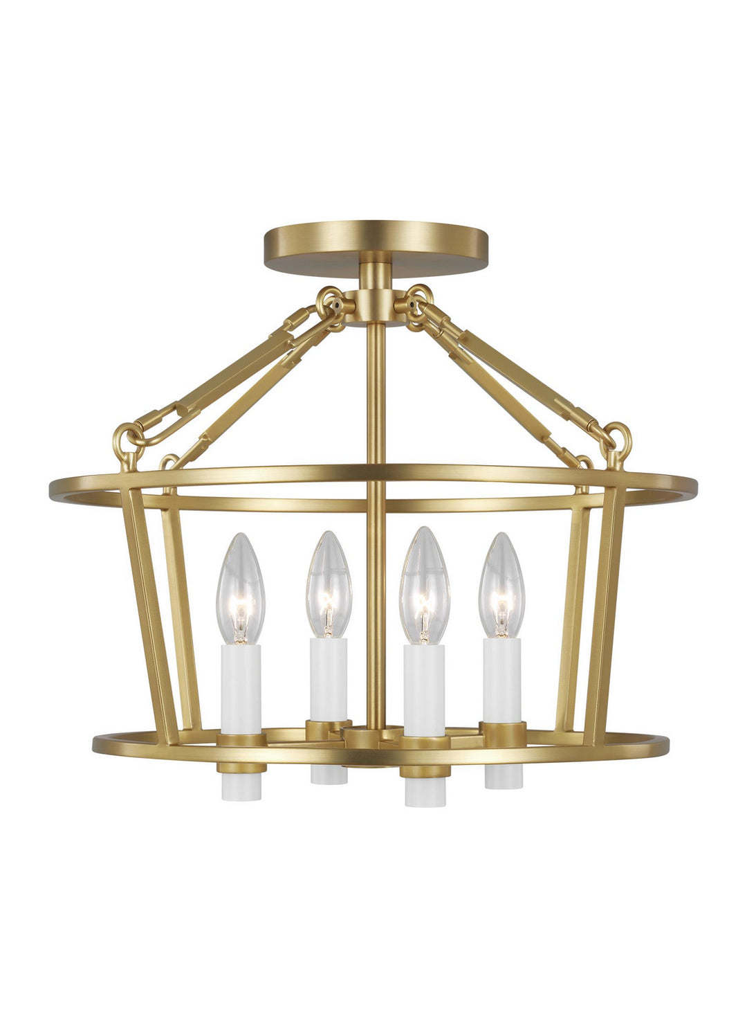 Marston Four Light Flush Mount in Burnished Brass - available from The Lighting Shoppe, trusted by Canadian homeowners