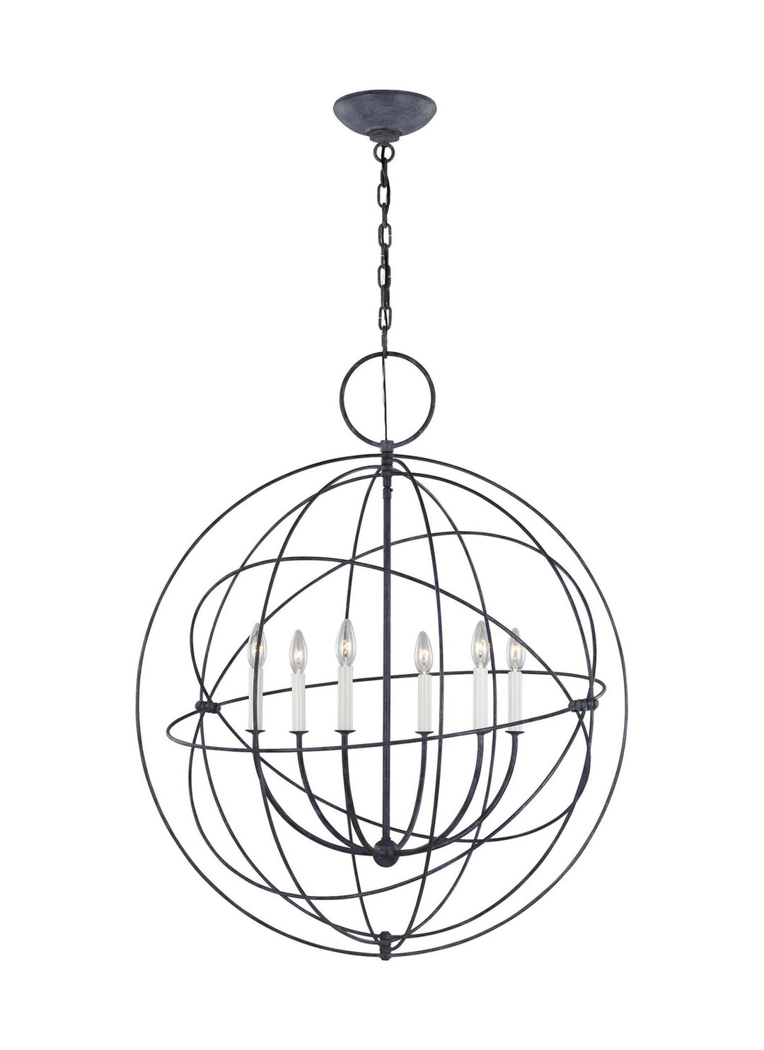 Bayberry Six Light Pendant in Weathered Galvanized - available from The Lighting Shoppe, trusted by Canadian homeowners