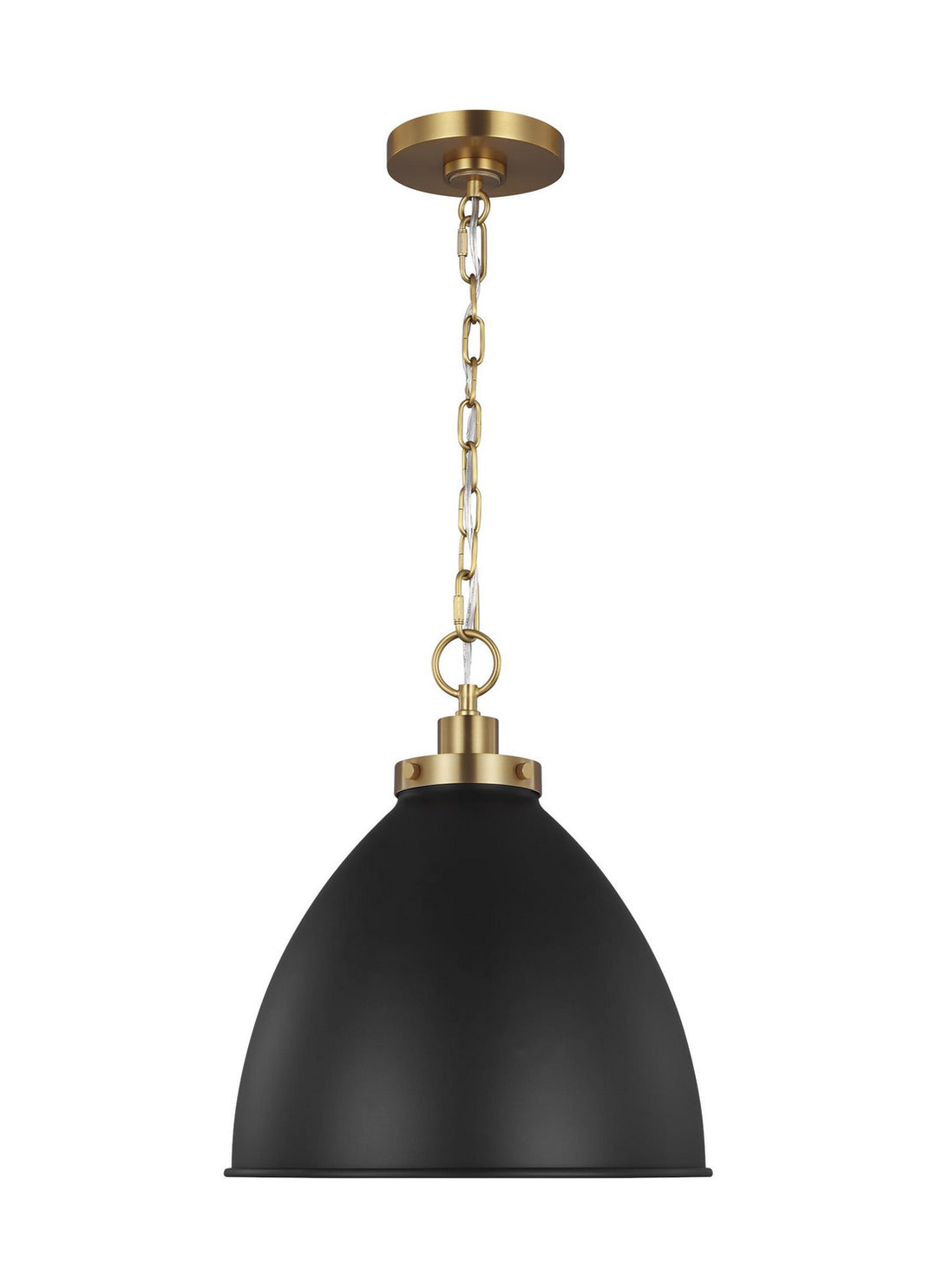 Visual Comfort Studio Canada - CP1291MBKBBS - One Light Pendant - Wellfleet - Midnight Black and Burnished Brass