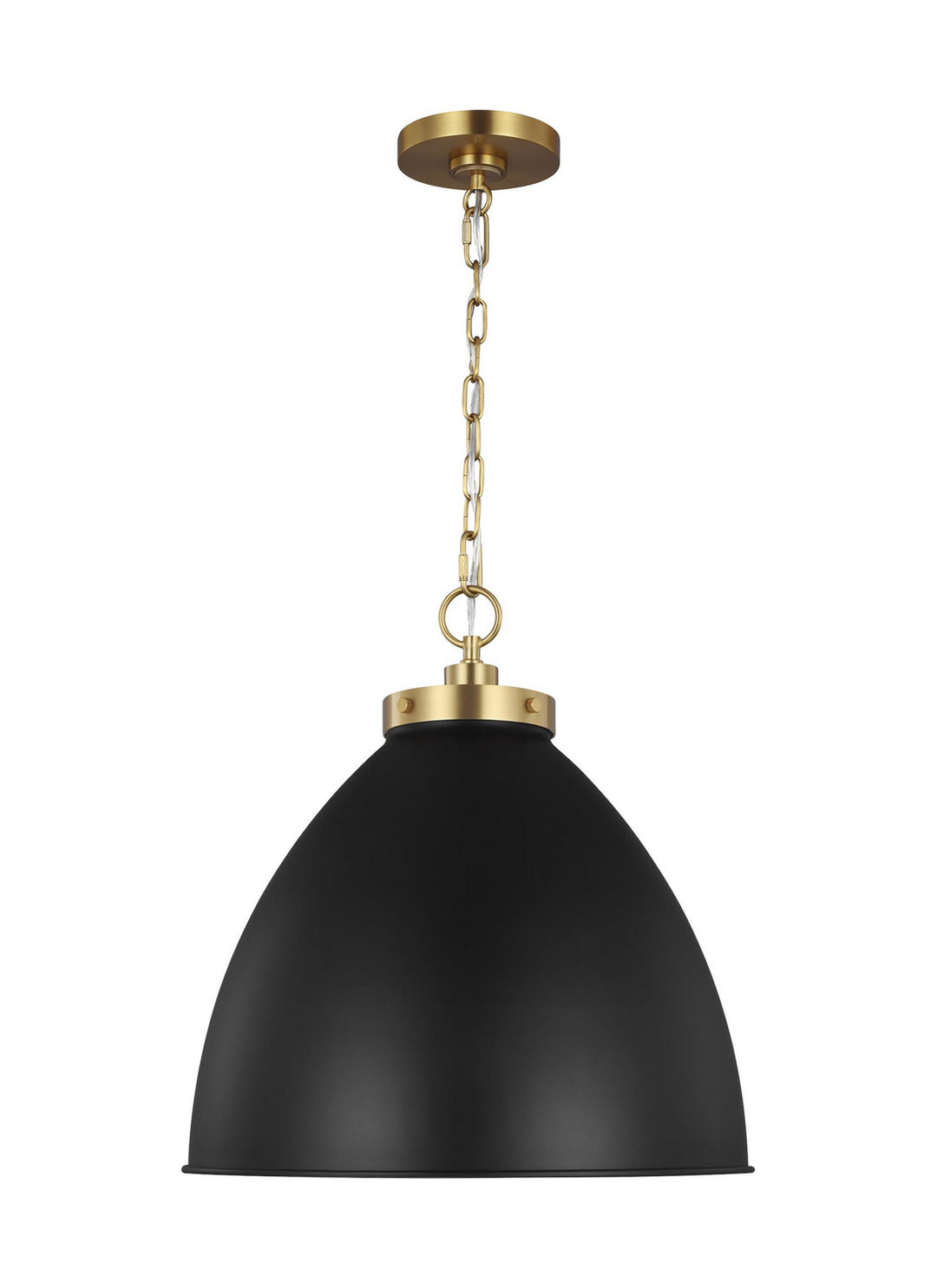 Visual Comfort Studio Canada - CP1301MBKBBS - One Light Pendant - Wellfleet - Midnight Black and Burnished Brass