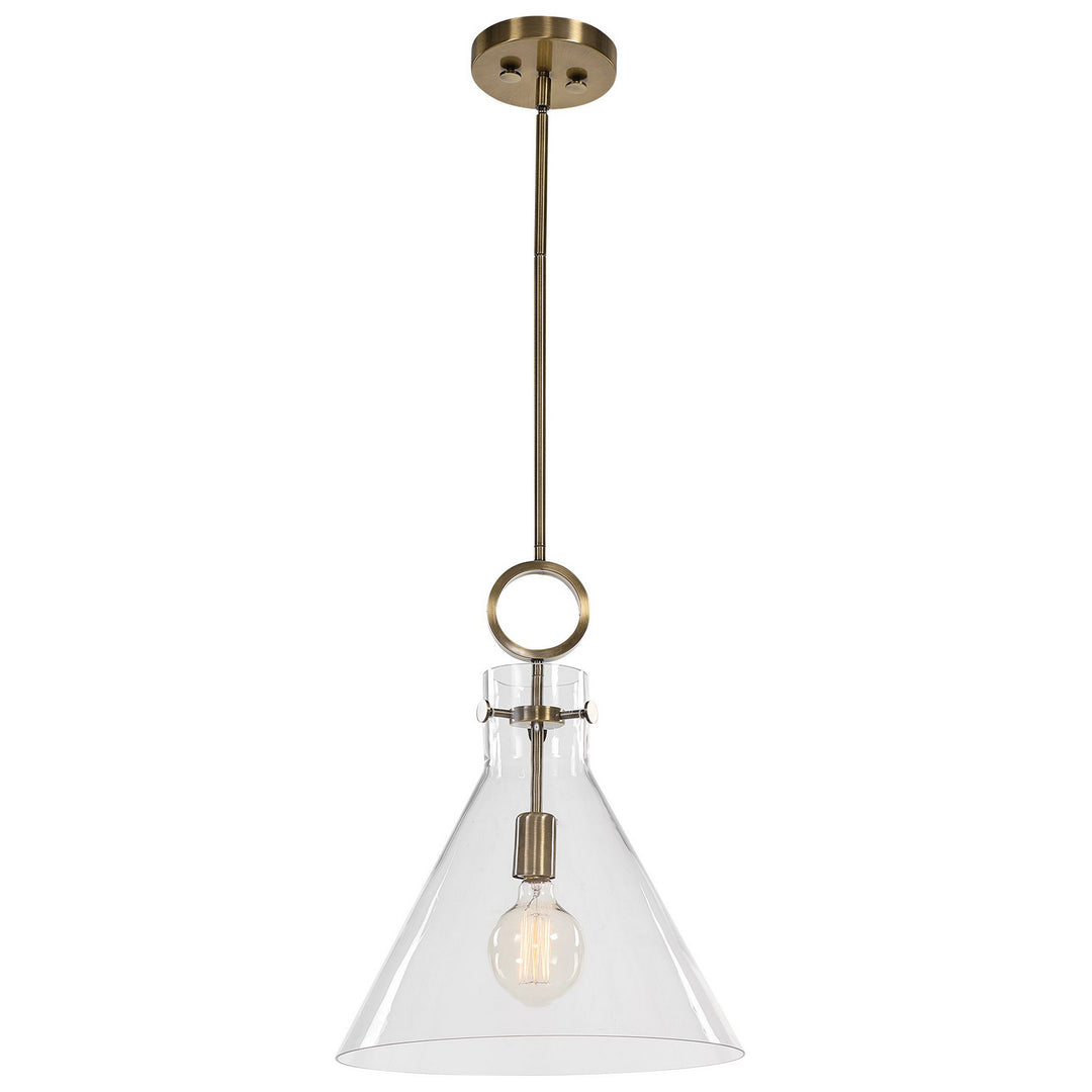 Imbuto One Light Pendant in Aged Brass - available from The Lighting Shoppe, trusted by Canadian homeowners