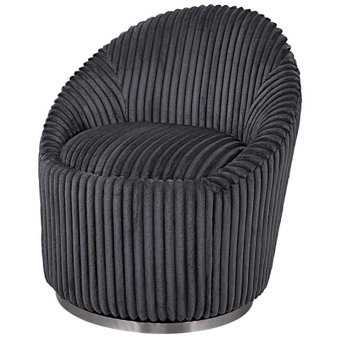 Crue Chair in Gunmetal - available from The Lighting Shoppe, trusted by Canadian homeowners