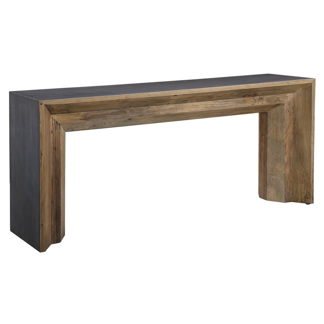 Vail Console Table in Natural Reclaimed Elm Wood Accented - available from The Lighting Shoppe, trusted by Canadian homeowners