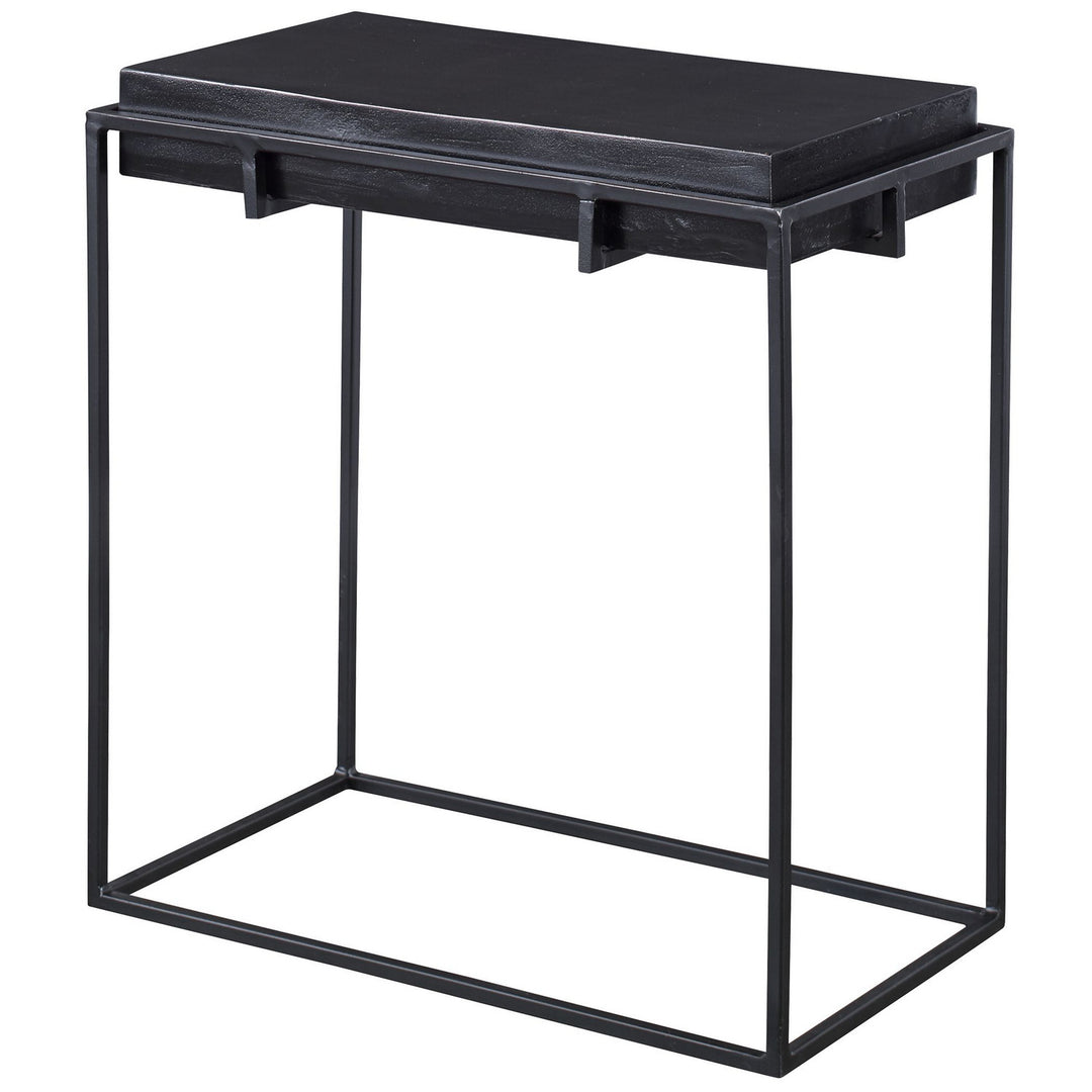 Telone Side Table in Dark Oxidized Black - available from The Lighting Shoppe, trusted by Canadian homeowners