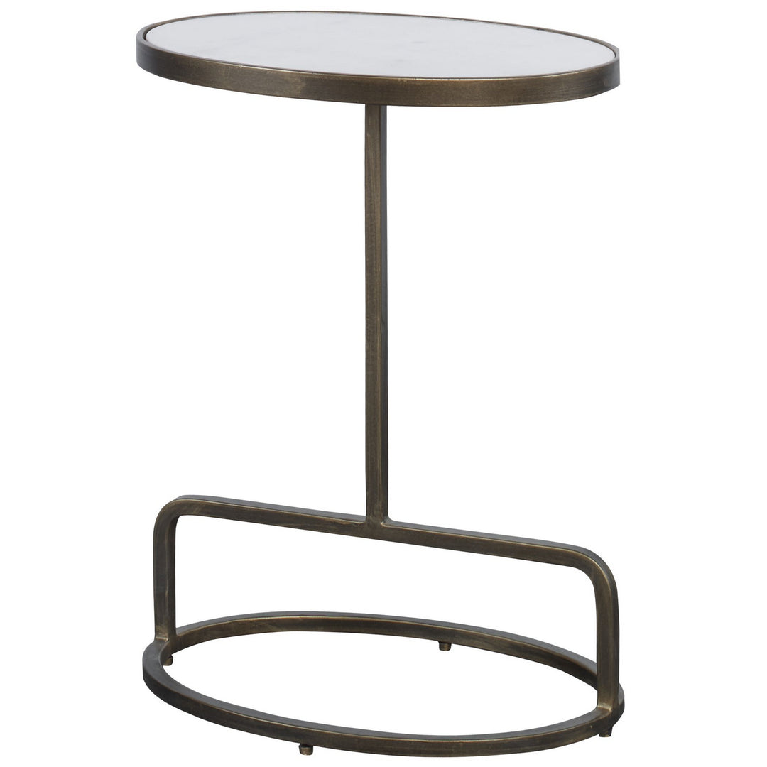 Jessenia Accent Table in Antiqued Brushed Gold - available from The Lighting Shoppe, trusted by Canadian homeowners
