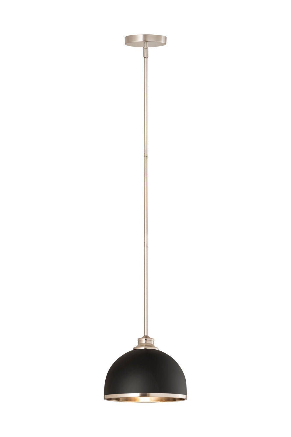 Landry One Light Pendant in Matte Black + Brushed Nickel - available from The Lighting Shoppe, trusted by Canadian homeowners