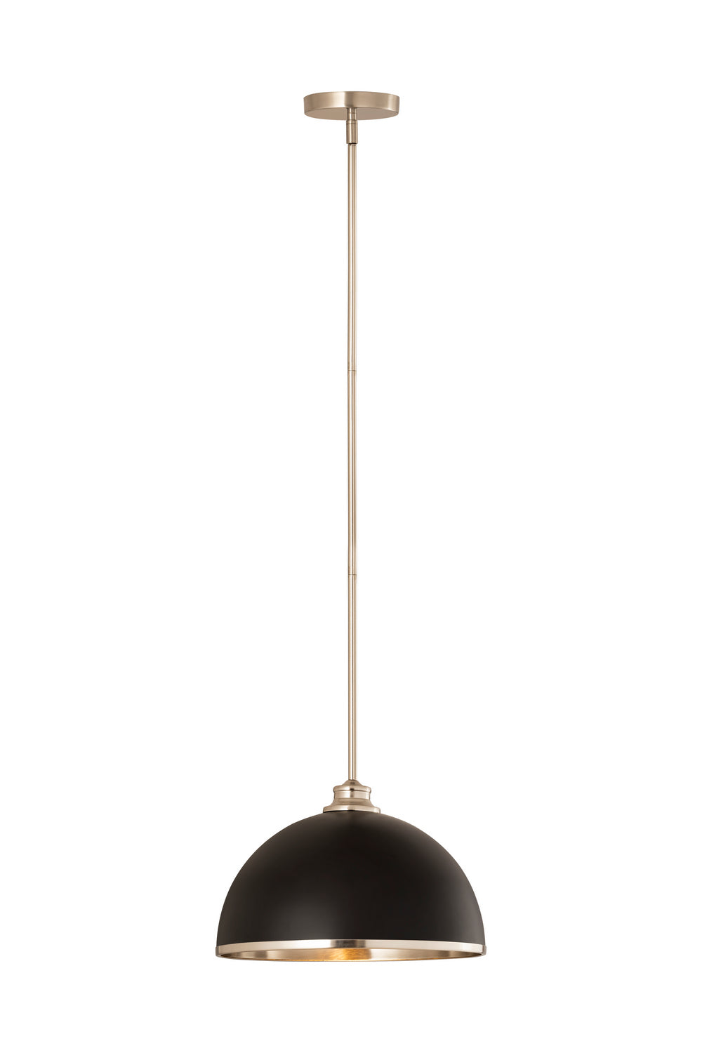 Landry One Light Pendant in Matte Black + Brushed Nickel - available from The Lighting Shoppe, trusted by Canadian homeowners