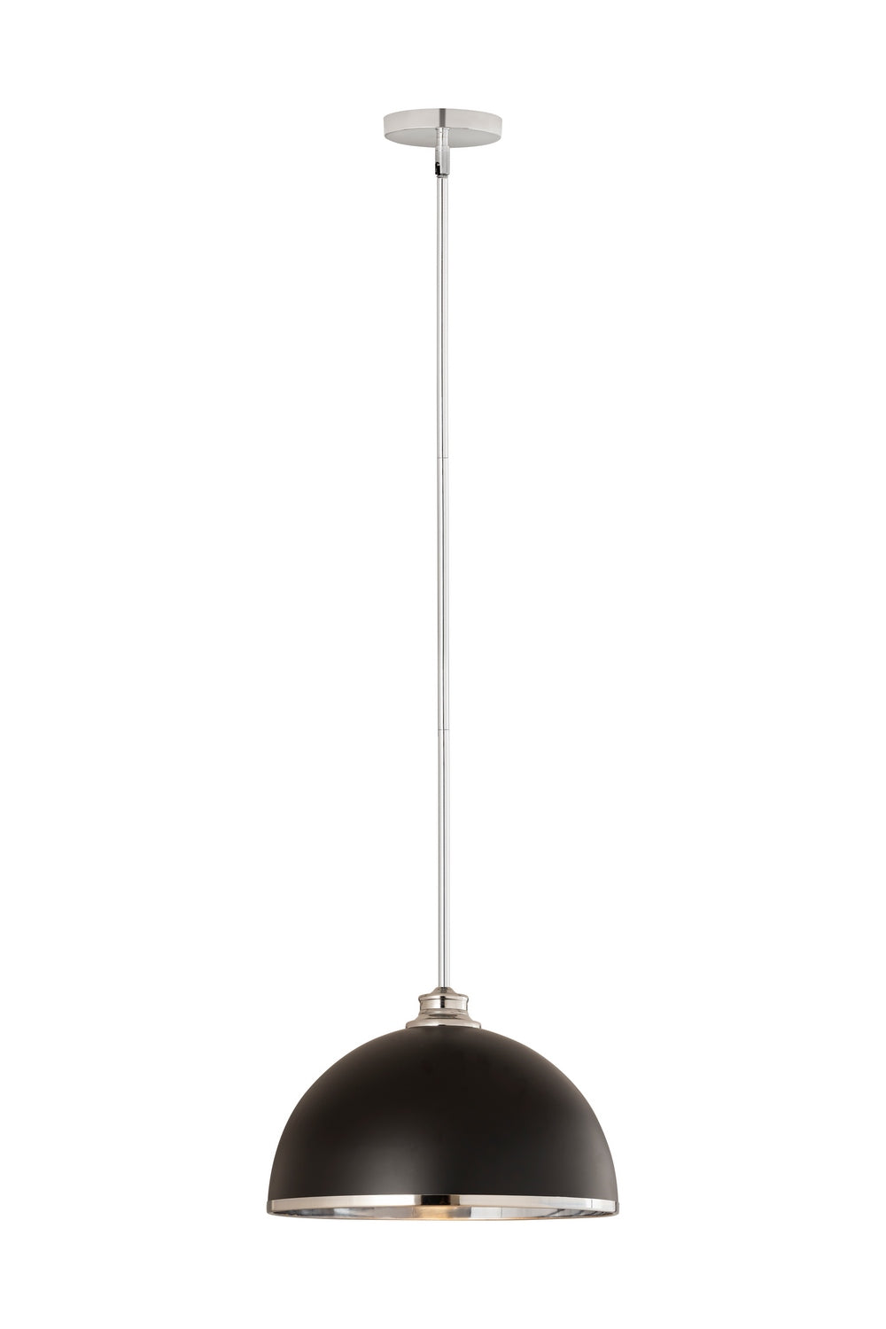Z-Lite Canada - 1004P14-MB-CH - One Light Pendant - Landry - Matte Black + Chrome