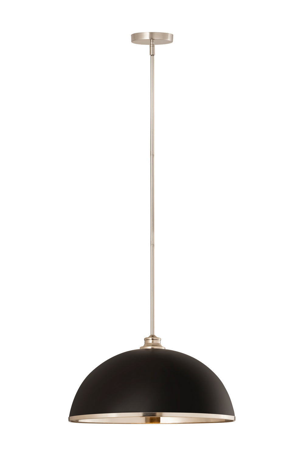 Landry One Light Pendant in Matte Black + Brushed Nickel - available from The Lighting Shoppe, trusted by Canadian homeowners