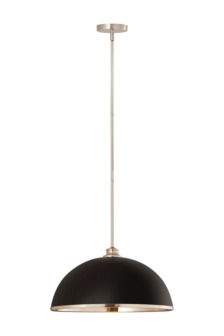 Z-Lite Canada - 1004P20-MB-BN - One Light Pendant - Landry - Matte Black + Brushed Nickel