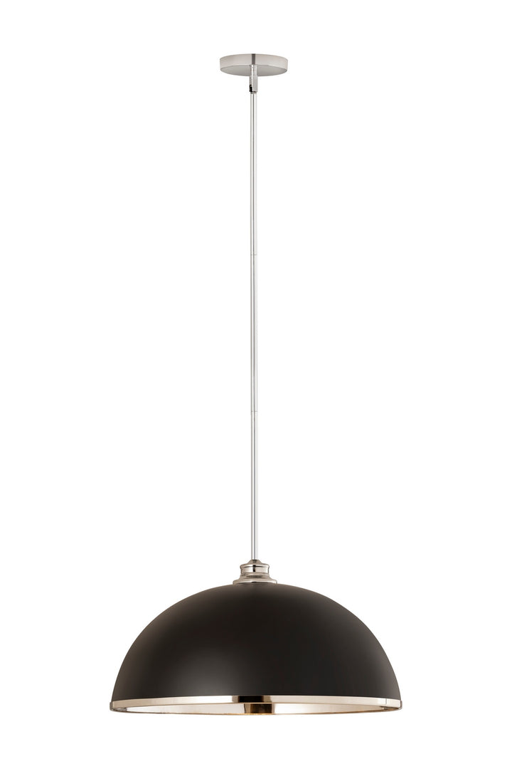Z-Lite Canada - 1004P20-MB-CH - One Light Pendant - Landry - Matte Black + Chrome