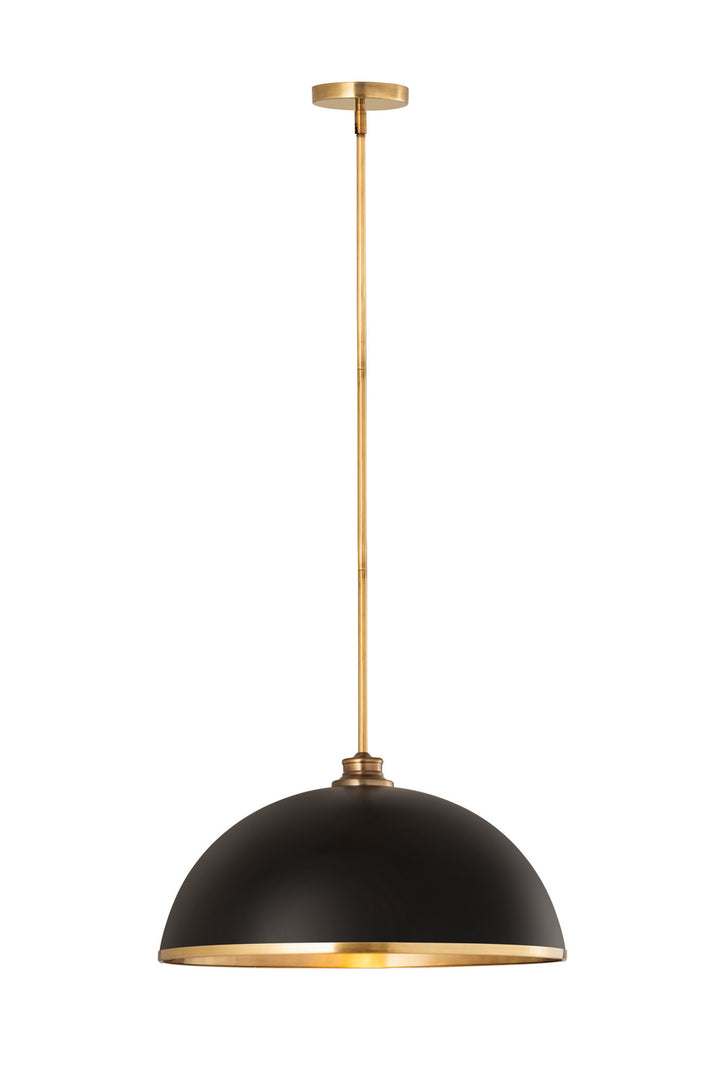 Z-Lite Canada - 1004P20-MB-RB - One Light Pendant - Landry - Matte Black + Rubbed Brass