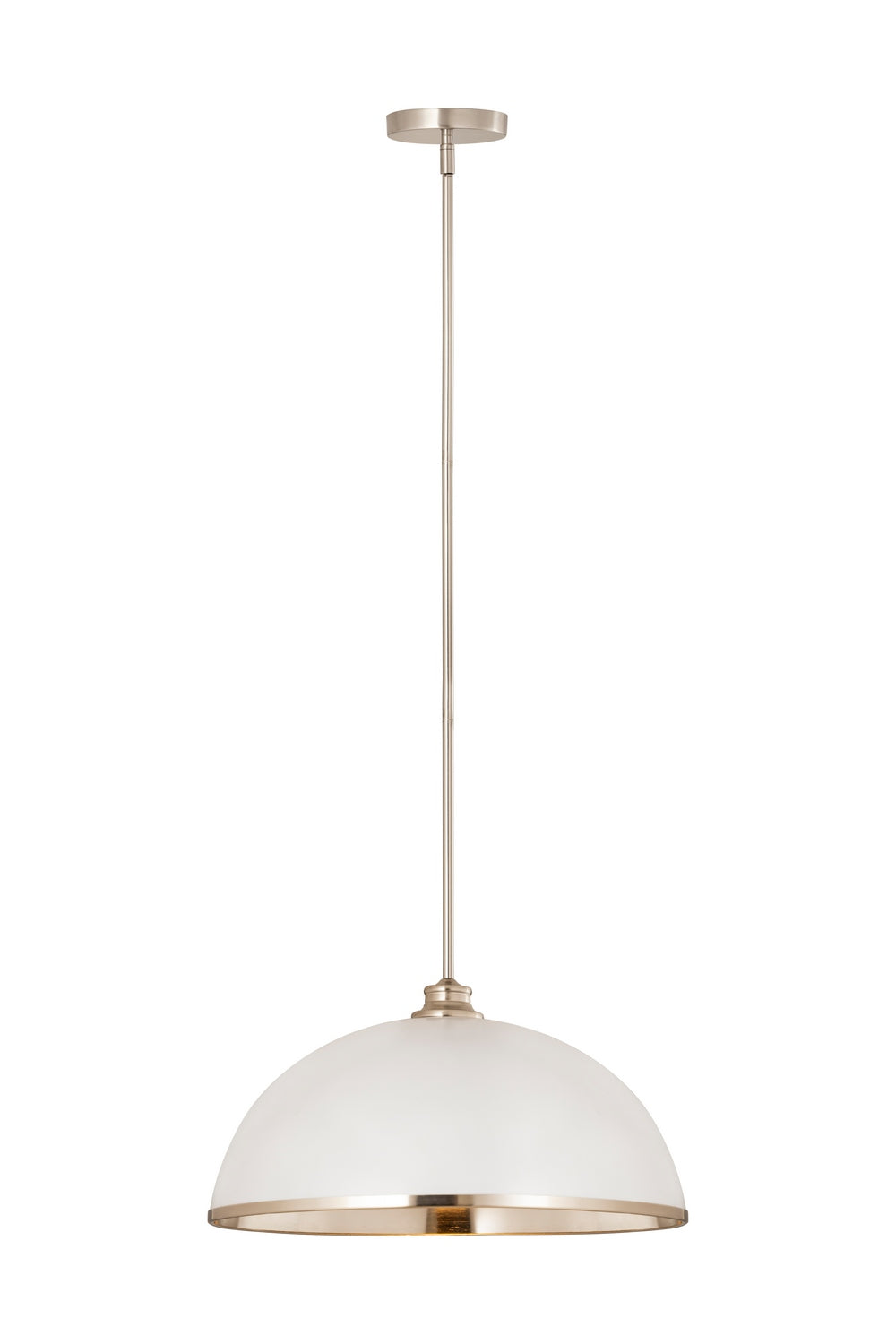 Z-Lite Canada - 1004P20-MW-BN - One Light Pendant - Landry - Matte White + Brushed Nickel