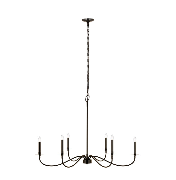 Z-Lite Canada - 2301-42MB - Six Light Chandelier - Arrington - Matte Black