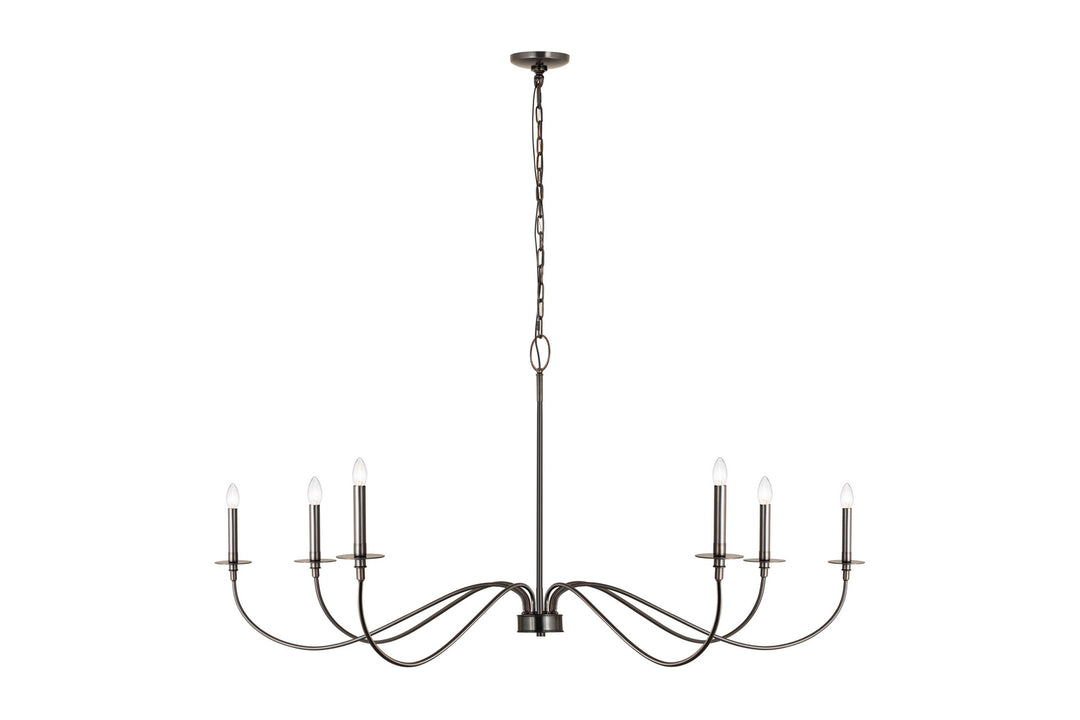 Arrington Six Light Chandelier in Plated Bronze - available from The Lighting Shoppe, trusted by Canadian homeowners