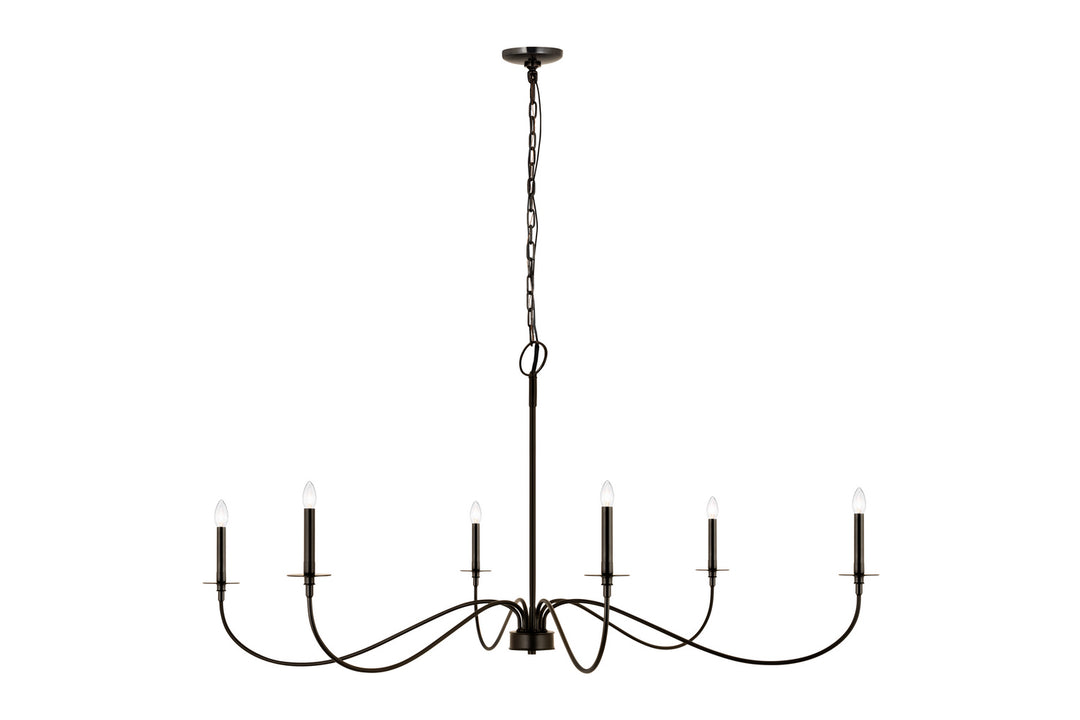 Z-Lite Canada - 2301-63MB - Six Light Chandelier - Arrington - Matte Black