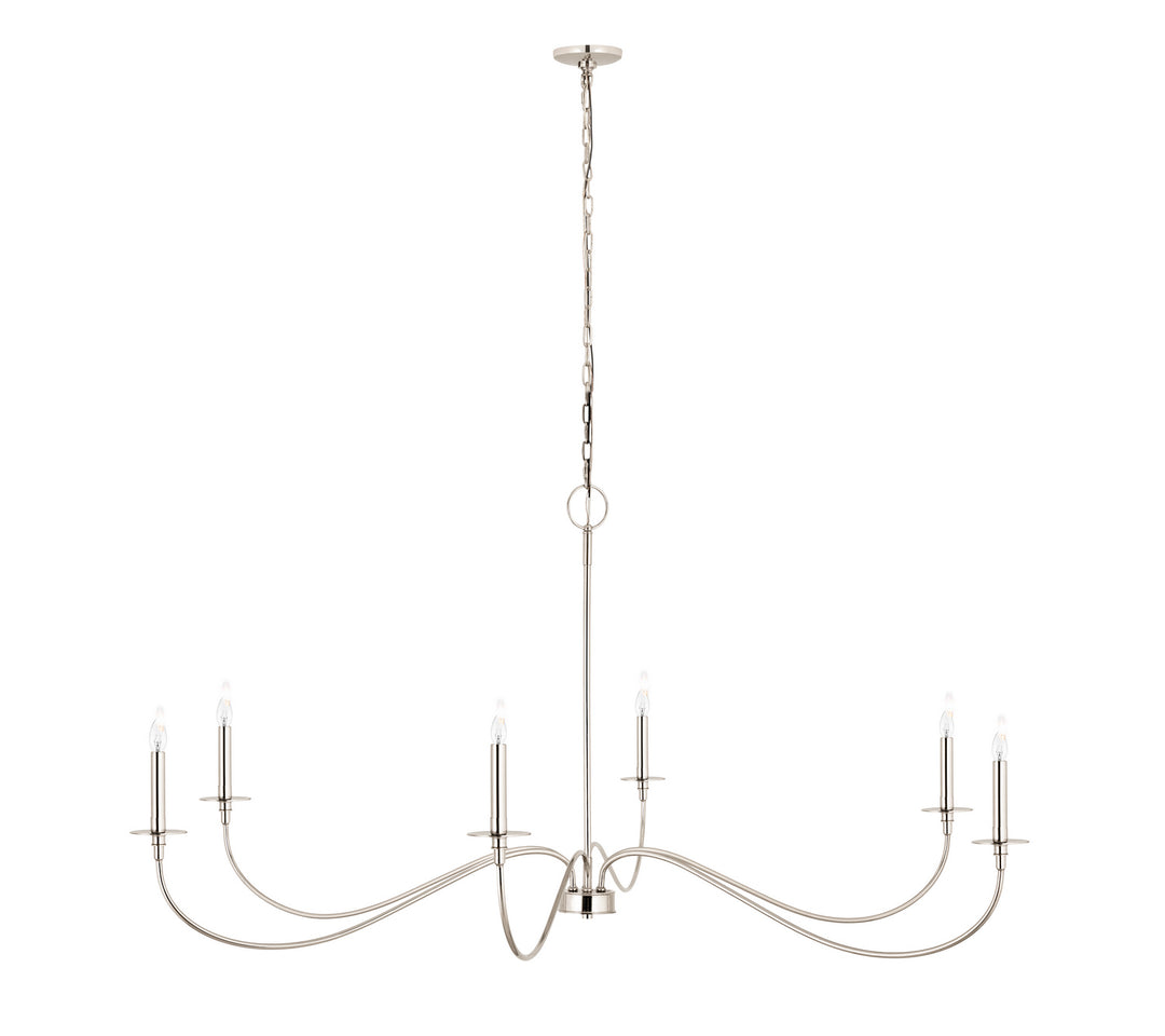 Arrington Six Light Chandelier in Polished Nickel - available from The Lighting Shoppe, trusted by Canadian homeowners
