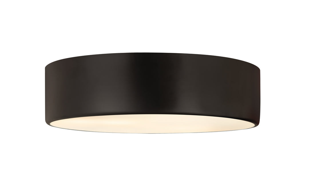 Harley Four Light Flush Mount in Matte Black - available from The Lighting Shoppe, trusted by Canadian homeowners