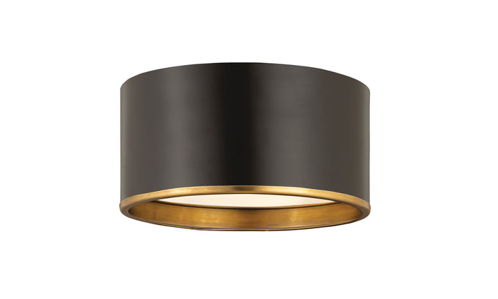 Z-Lite Canada - 2303F2-MB-RB - Two Light Flush Mount - Arlo - Matte Black + Rubbed Brass