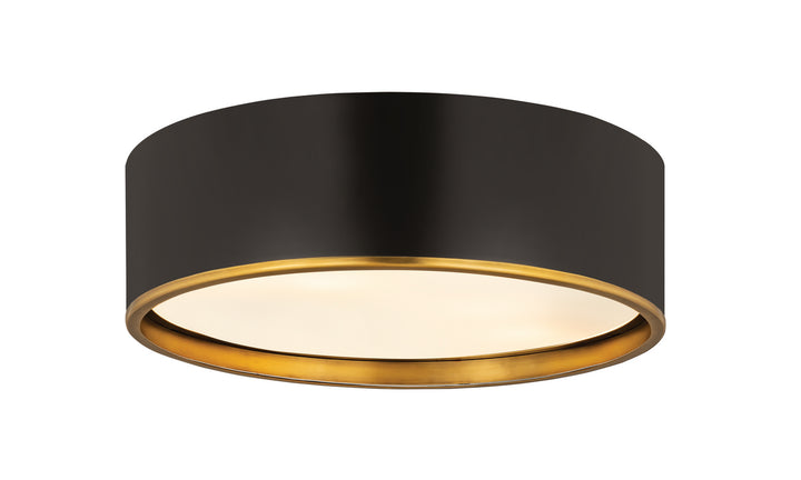 Z-Lite Canada - 2303F4-MB-RB - Four Light Flush Mount - Arlo - Matte Black + Rubbed Brass