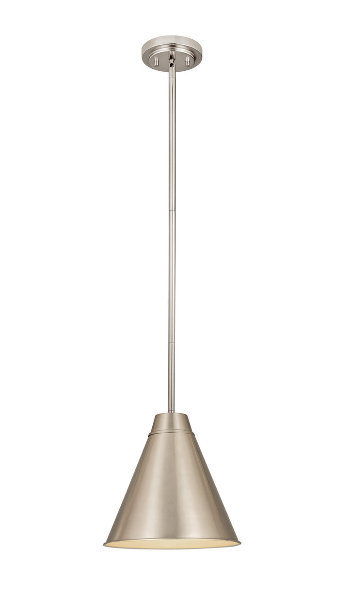 Eaton One Light Pendant in Brushed Nickel - available from The Lighting Shoppe, trusted by Canadian homeowners