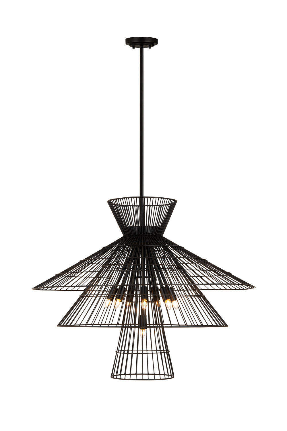Alito Eight Light Chandelier in Matte Black - available from The Lighting Shoppe, trusted by Canadian homeowners
