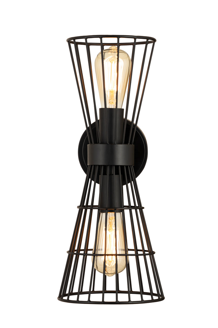 Alito Two Light Wall Sconce in Matte Black - available from The Lighting Shoppe, trusted by Canadian homeowners