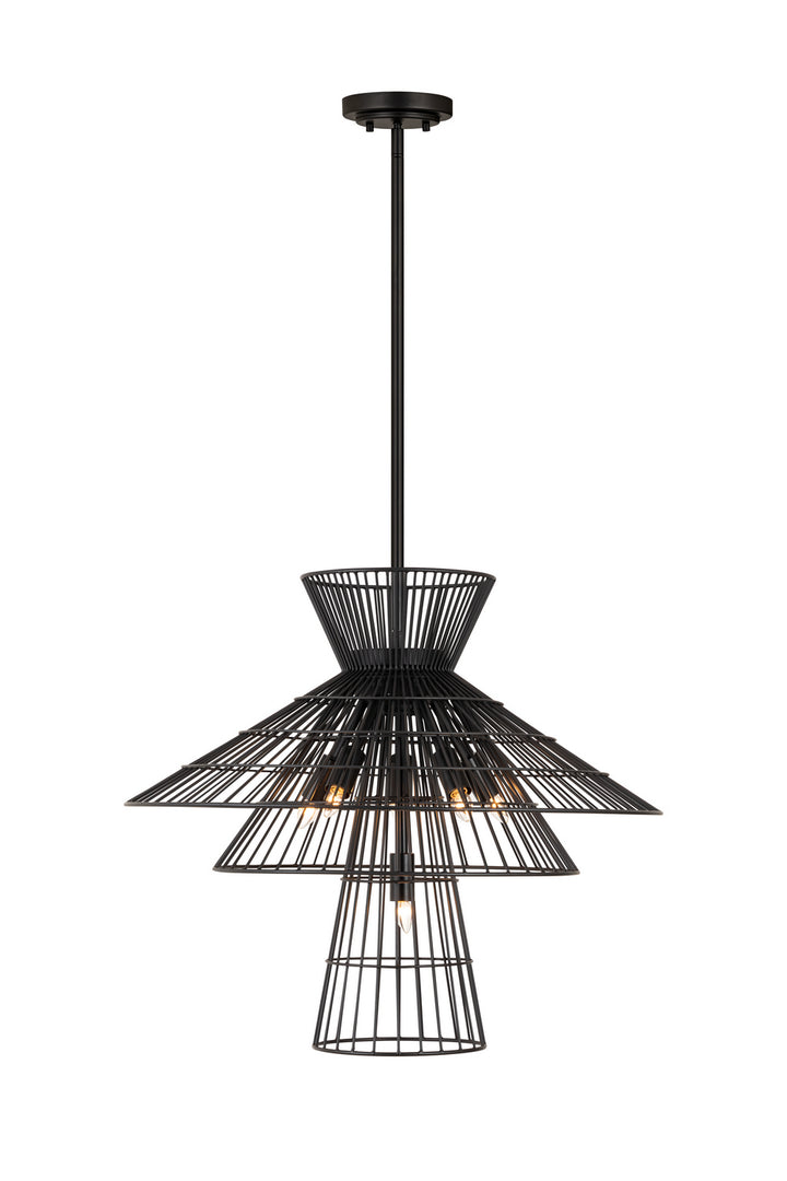Alito Six Light Chandelier in Matte Black - available from The Lighting Shoppe, trusted by Canadian homeowners