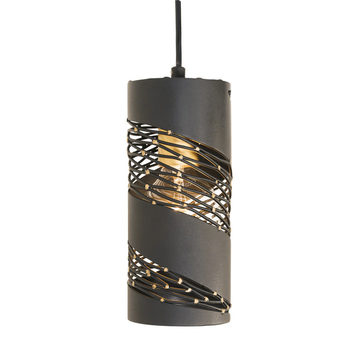 Flow One Light Mini Pendant in Matte Black/French Gold - available from The Lighting Shoppe, trusted by Canadian homeowners