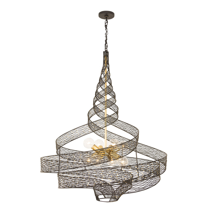 Flow Eight Light Pendant in Matte Black/French Gold - available from The Lighting Shoppe, trusted by Canadian homeowners