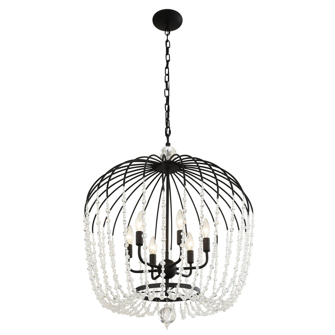 Voliere Six Light Pendant in Matte Black - available from The Lighting Shoppe, trusted by Canadian homeowners