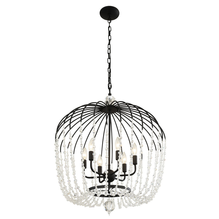 Voliere Six Light Pendant in Matte Black - available from The Lighting Shoppe, trusted by Canadian homeowners