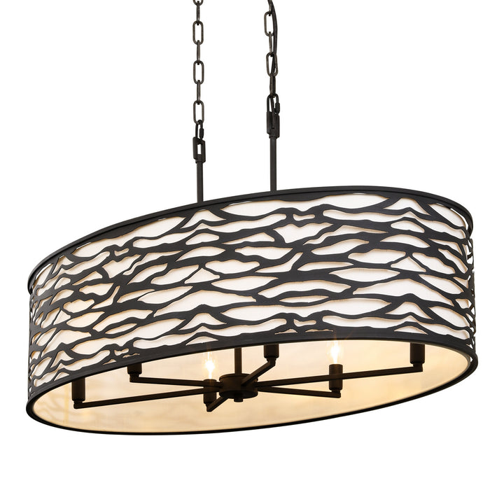 Kato Six Light Pendant in Carbon Black - available from The Lighting Shoppe, trusted by Canadian homeowners