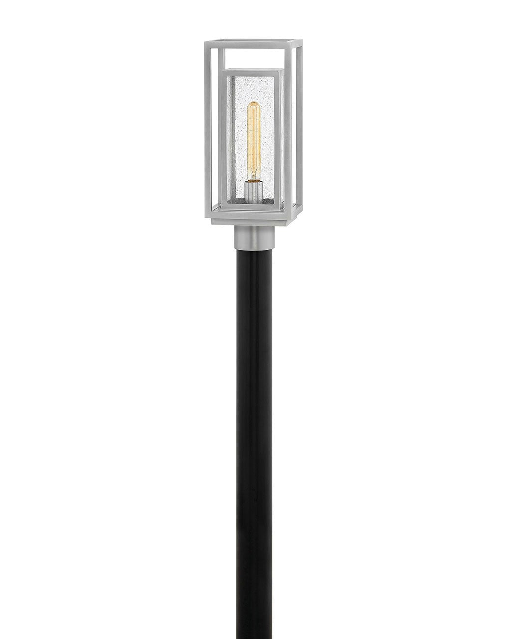 Republic LED Post Top or Pier Mount Lantern in Satin Nickel - available from The Lighting Shoppe, trusted by Canadian homeowners