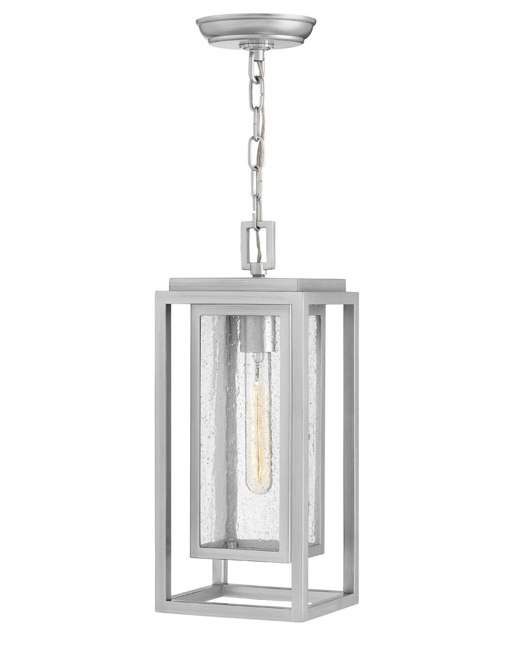 Republic LED Hanging Lantern in Satin Nickel - available from The Lighting Shoppe, trusted by Canadian homeowners