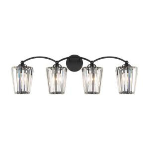 Natalia Four Light Bathbar in Black - available from The Lighting Shoppe, trusted by Canadian homeowners
