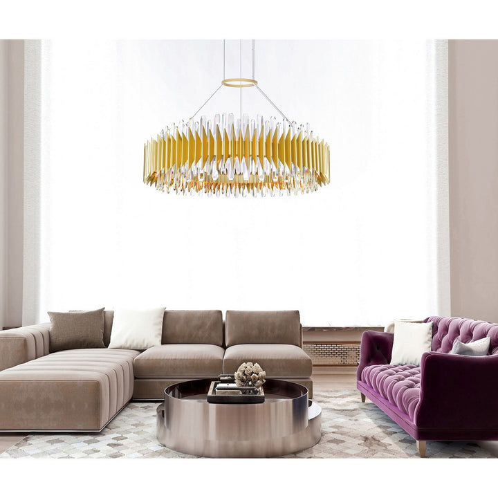 CWI Lighting Canada - 1247P39-24-602 - 24 Light Chandelier - Cityscape - Satin Gold